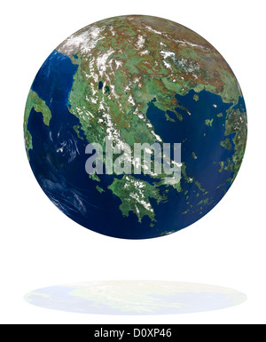 Grecia su tutto il pianeta Terra Foto Stock