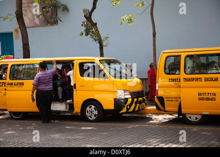 Venustiano Carranza Scuola Bus in Città del Messico DF Foto Stock
