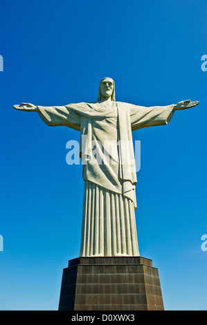 Cristo Redentore statua, Rio de Janeiro, Brasile Foto Stock