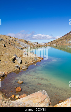 Laghi smeraldo, Tongariro Crossing, Nuova Zelanda Foto Stock