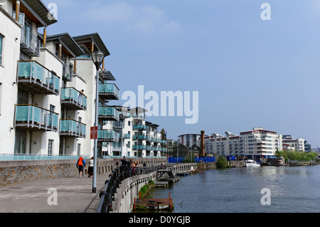 Moderni appartamenti a Harbourside, Bristol, Somerset Foto Stock