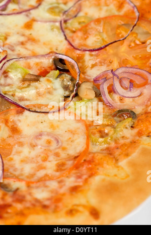 pizza di verdure Foto Stock