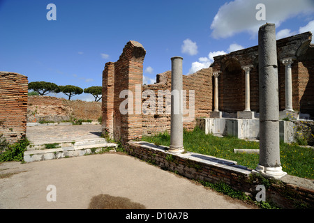 Italia, Roma, Ostia Antica, casa romana di Cupido e Psiche (domus di amore e Psiche) Foto Stock