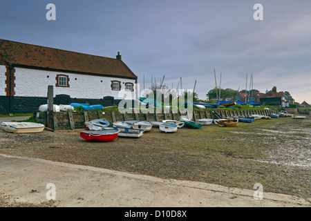 Tramonto a Burnham Overy Staithe Norfolk Foto Stock