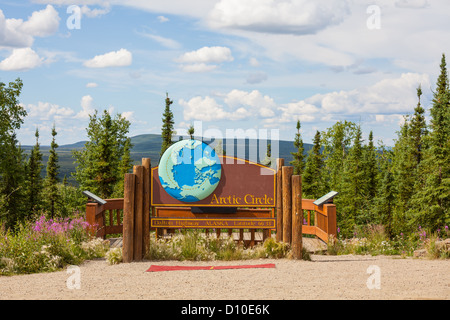 Circolo polare artico scheda su Alaska Foto Stock