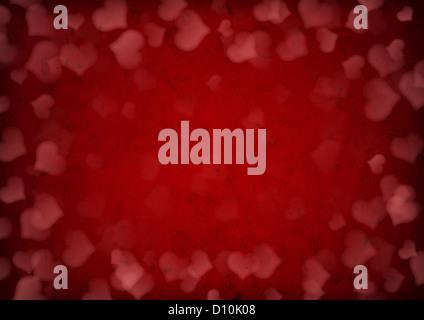 Red grunge il giorno di San Valentino sfondo Foto Stock