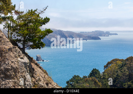 Una vista della costa della California lungo la Pacific Coast Highway vicino a San Francisco. Foto Stock