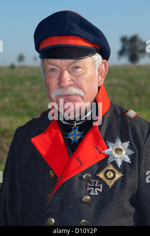 Prussian maresciallo di campo Gebhard Leberecht von Blücher che hanno assistito alla vittoria su Napoleone Bonaparte Foto Stock