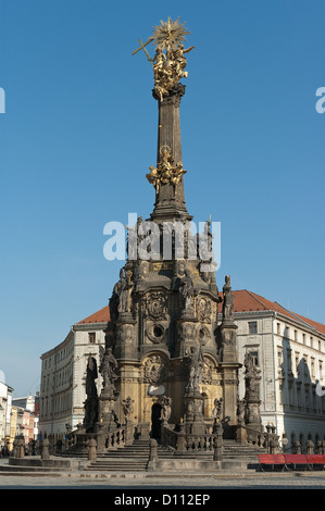 Elk188-3685v Repubblica Ceca, Olomouc, Horni namesti, la piazza principale, la Colonna della Santa Trinità, 1716-1754 Foto Stock