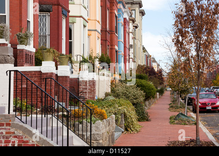 Case vittoriane in Washington DC, Stati Uniti d'America Foto Stock