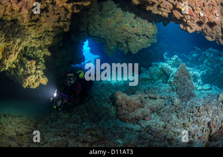 Sha'ab Claudia, Hamata, Egitto, Mar Rosso, Oceano Indiano Foto Stock