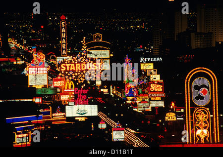 Anni Novanta LAS VEGAS NV LAS VEGAS BOULEVARD LA STRISCIA USA Foto Stock