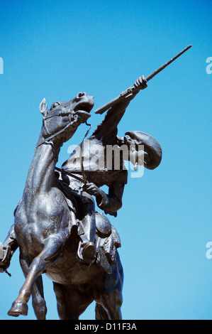 Anni ottanta BUFFALO BILL STATUA CODY WYOMING Foto Stock