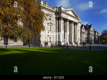La Cappella universitaria, libreria Square, il Trinity College di Dublino fondata nel 1591, l'Irlanda Foto Stock