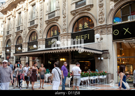 Ristorante Biffi in Galleria Vittorio Emanuele a Milano, Italia Foto Stock