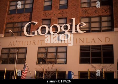 111 Eighth Avenue, di proprietà di Google, nel quartiere di Chelsea di New York Foto Stock