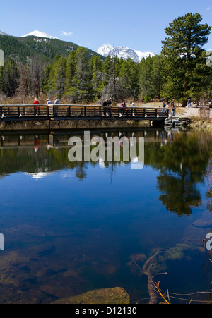 Lago Sprague,Rocky Mountain National Park,Colorado Foto Stock