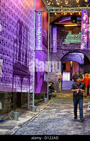 Ingresso per il underbelly Fringe Venue, Edimburgo, Scozia Foto Stock