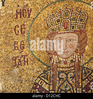 Mosaico di una figura storica del Museo Hagia Sophia; Istanbul Turchia Foto Stock
