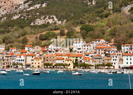 Baska città sull isola di Krk, Croazia. Foto Stock