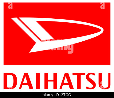 Logo della società giapponese del costruttore di automobili Daihatsu Motor Corporation sede in Osaka. Foto Stock