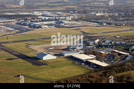 Vista aerea dell'Aeroporto Internazionale di Birmingham Foto Stock