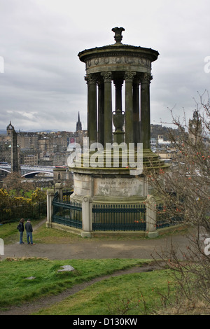 Scozia Edimburgo Dugald Stewart monumento Foto Stock