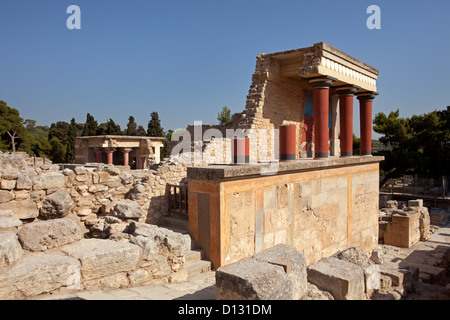 Knossos: Ingresso Nord con la carica di Bull affresco Foto Stock