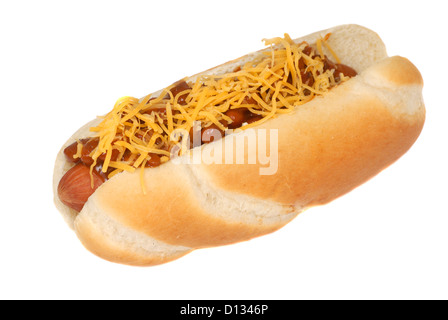 Grigliata di fresco peperoncino hot dog con formaggio Foto Stock