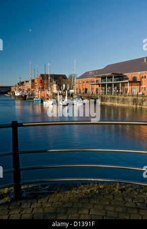 Swansea Maritime Quarter e National Waterfront Museum, Swansea, Galles del Sud. Foto Stock