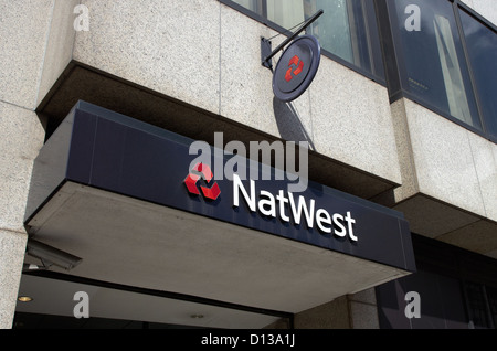 Londra, UK, logo NatWest Bank Foto Stock