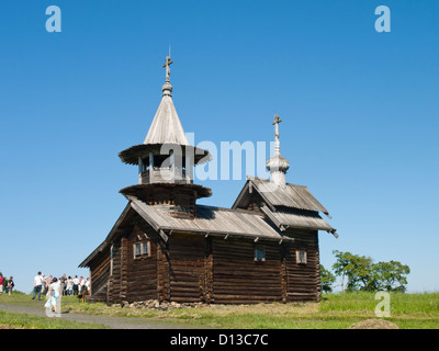 Kizhi museo a cielo aperto sull isola nel Lago Onega in Russia, la Cappella di San Michele Arcangelo Foto Stock