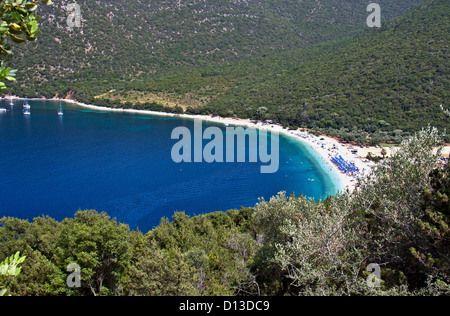 Spiaggia di 'Antisamos' all'isola di Cefalonia in Grecia Foto Stock