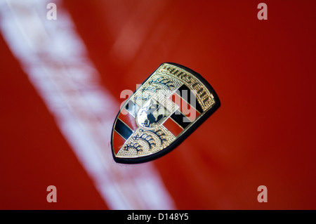 Classic Porsche auto emblema Foto Stock