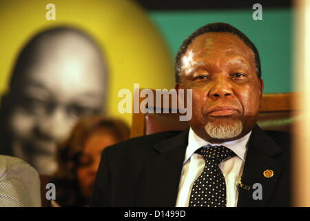 POTCHEFSTROOM, SUD AFRICA: Vice Presidente Kgalema Motlanthe offre a Jacob Zuma Centennial lezione su dicembre 6, 2012 a Potchefstroom, Sud Africa. La conferenza è parte dell'ANC centenario celebrazioni in onore del partito da presidenti ed è l'ultimo prima della loro conferenza elettivo in Mangaung. (Foto di Gallo Immagini / Sowetan / Vathiswa Rusel) Foto Stock