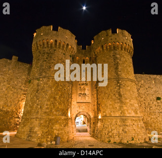 San Giovanni castello dei cavalieri presso l' isola di Rodi, Grecia Foto Stock