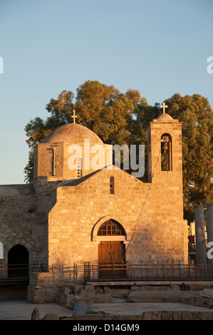 Xii Secolo di pietra chiesa di Agia Kiriaki anche sapere come Panagia Chrysopolitissa a Kato Pafos Cipro Foto Stock