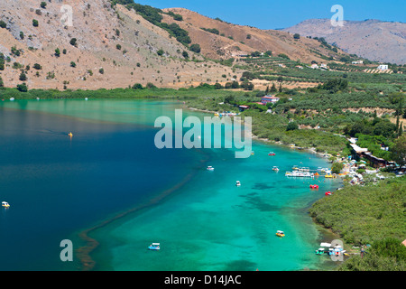 Lago di Kournas a Creta in Grecia Foto Stock