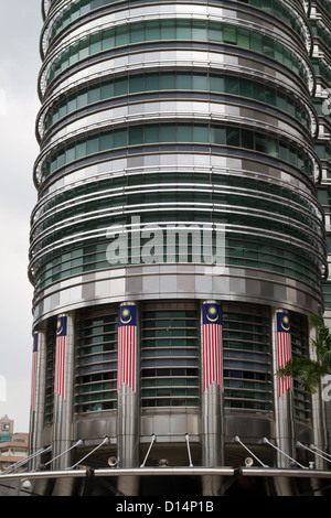 Dettaglio delle Torri Petronas di Kuala Lumpur in Malesia Foto Stock