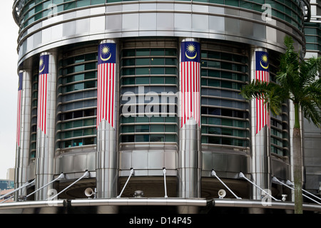 Dettaglio delle Torri Petronas di Kuala Lumpur in Malesia Foto Stock