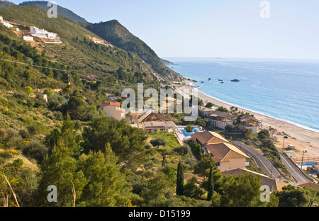 Kathisma spiaggia a Lefkada Island, Grecia Foto Stock