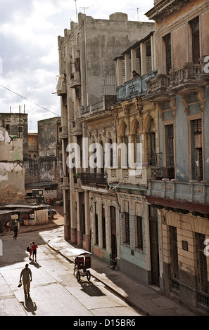 L'Avana, Cuba, nella città vecchia Kolonialstilbauten Foto Stock
