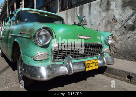 Santiago de Cuba, Cuba, ecologici Chevrolet Bel Air, costruito nel 1956 Foto Stock