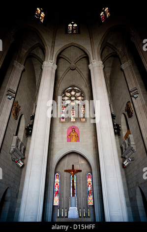 Barcellona, Spagna: Interno della chiesa espiatorio del Sacro Cuore di Gesù in collina Tibidabo Foto Stock