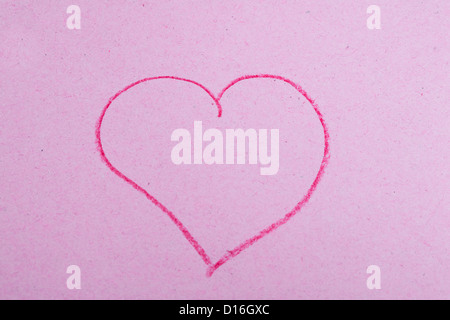 Disegnato a mano cuore Foto Stock