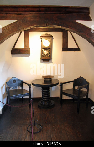 Castello di Bran, noto come Castello di Dracula è famosa anche perché Vlad l'Impalatore fermato lì. Foto Stock