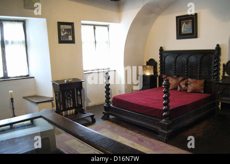 Castello di Bran, noto come Castello di Dracula è famosa anche perché Vlad l'Impalatore fermato lì. Foto Stock