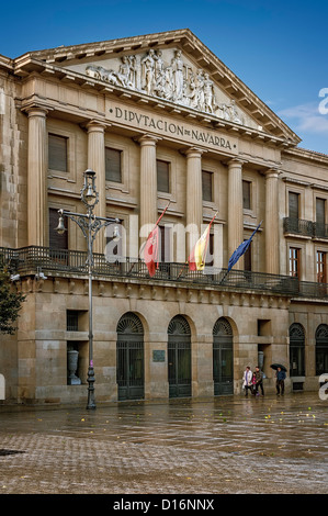 Edificio del Consiglio Provinciale di Navarra a Pamplona, Spagna, Europa Foto Stock