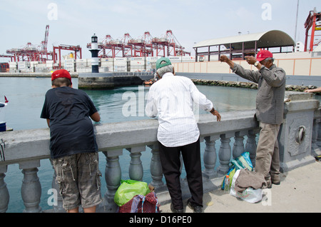 Dal Porto di Callao. La città di Lima. Il Perù. Foto Stock