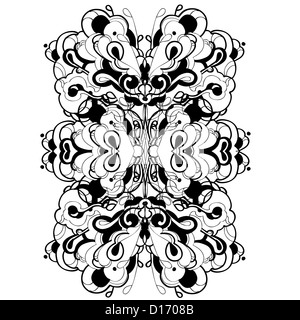 Abstract graphic design in bianco e nero Foto Stock